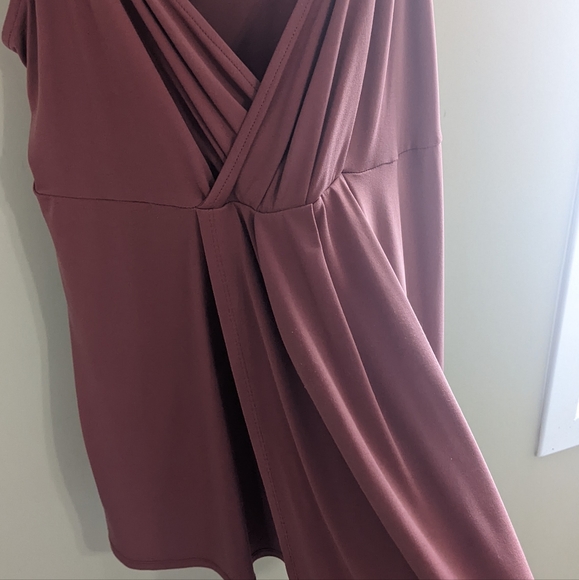 STUDIO KNIT DARK PINK SURPLICE CAMI - Picture 6 of 7